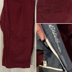 Eddie Bauer Legendary Wash Maroon  Pants